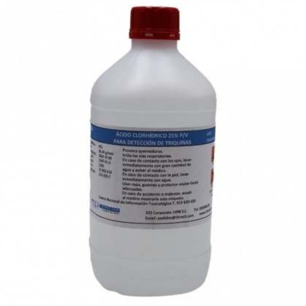 Acide chlorhydrique HCL 25% 2,5L pour la détection des trichines