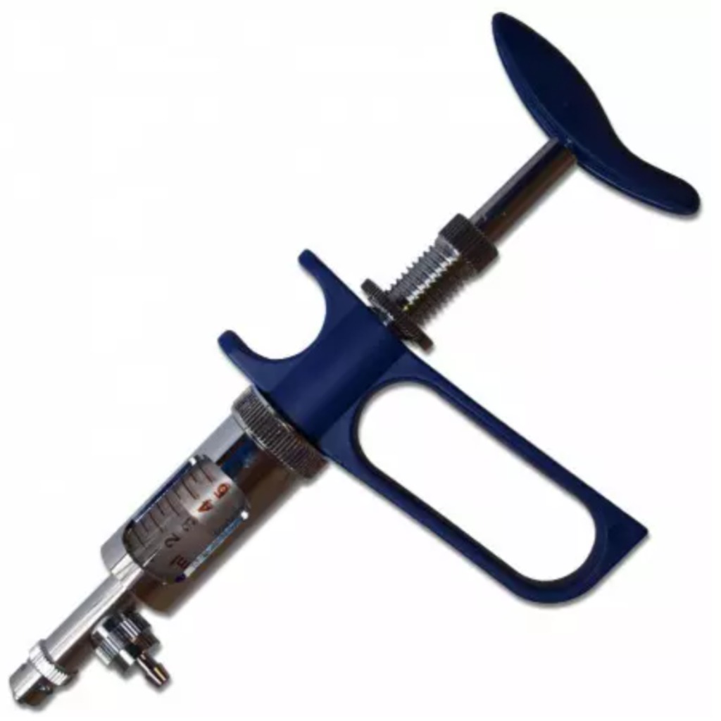Seringue Socorex 5 ml avec tube et aiguille d'aspiration, graduations 0,5 ml