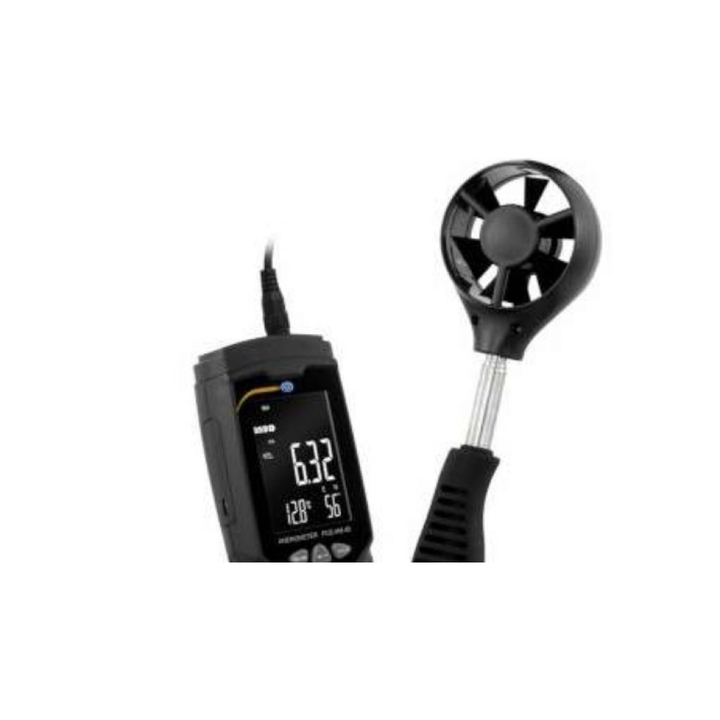 Registrador de dados PCE multifuncional: velocidade do vento, temperatura, umidade