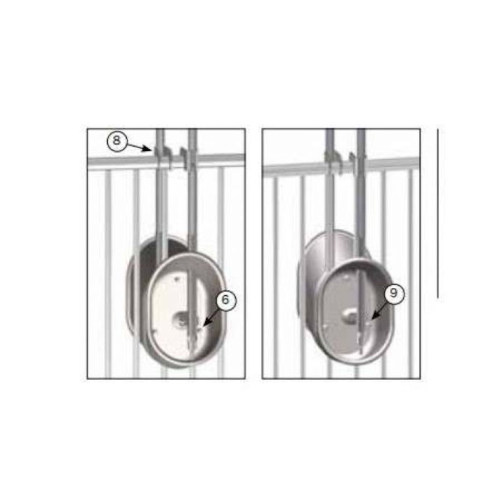 Kit de montage pour abreuvoirs doubles Drik-O-Mat et Multi-Drinker sur barres 