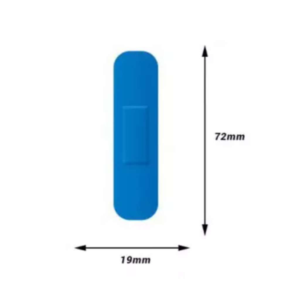 Cerotti rilevabili blu scatola da 100 unità 72 x 19 mm