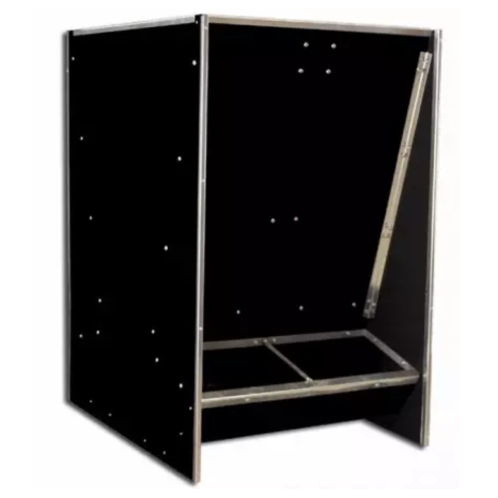 Tremonha de polietileno FM com duas bocas duplas para engorda de suínos, 224 L