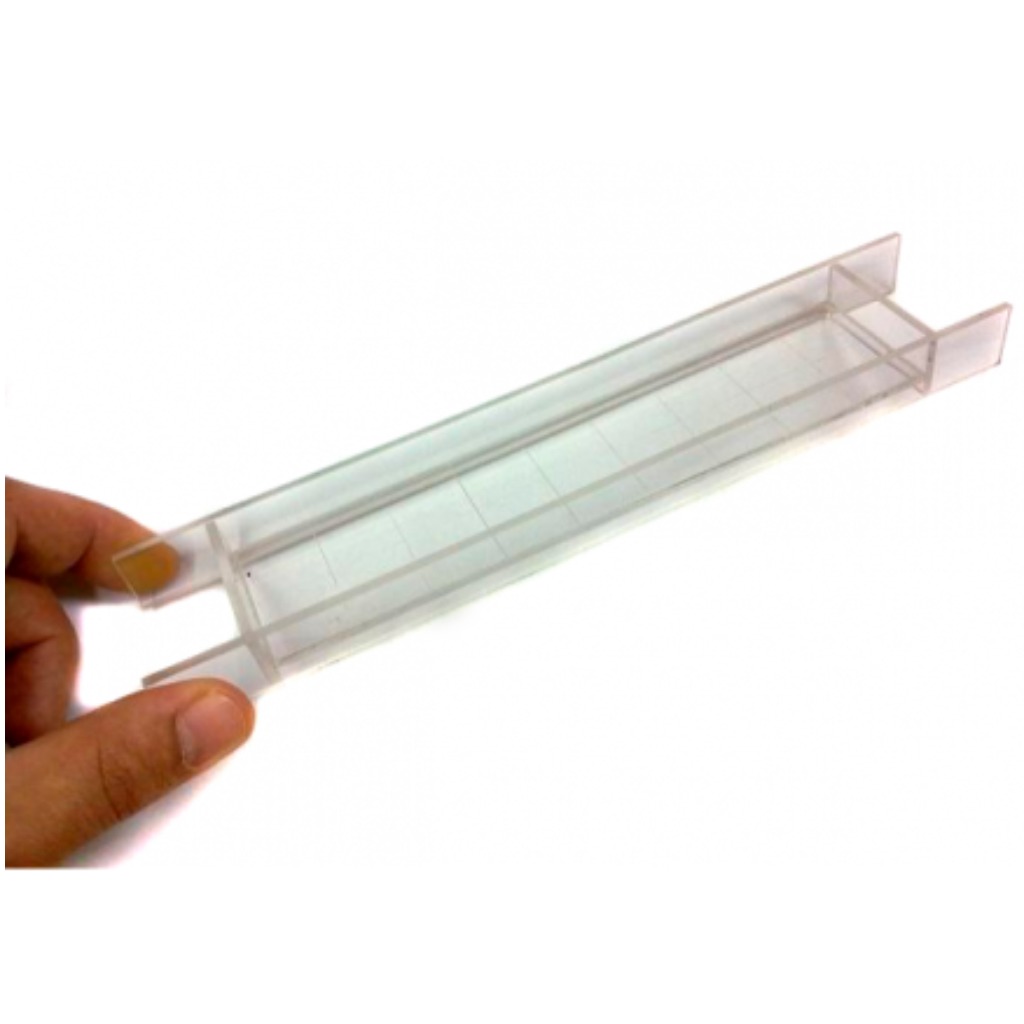 Tacka prostokątna o wymiarach 180x40 mm z przezroczystego metakrylanu