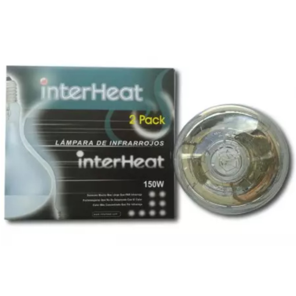Lâmpada de aquecimento branca Interheat 150 Watts, 2 peças